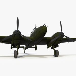 3D Messerschmitt Bf 110 or Me 110 WWII German Heavy Fighter