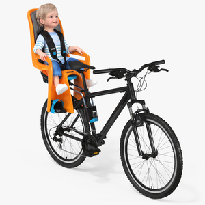 3D Toddler in Thule Safety Seat on Bike