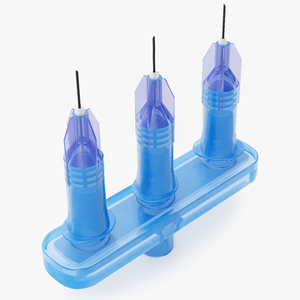 3D Multi Injector 3 Needles Straight Blue model