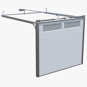 Garage Door with Electric Opener Rigged 3D model