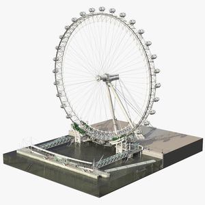 3D Observation Ferris Wheel Rigged