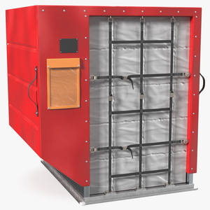 3D model Container for Aerial Cargo Red