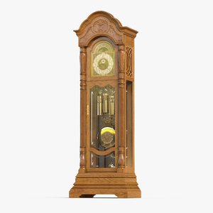 Antique Grandfather Striking Clock 3D model