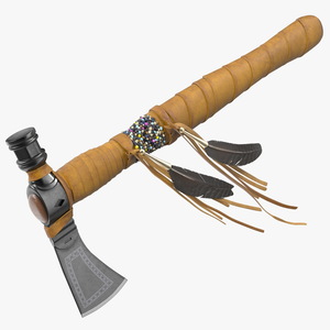 3D Native American Tomahawk Light Leather model