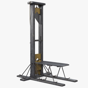 3D Antique 19th Century Guillotine