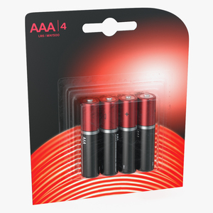 AAA Battery Package 3D model