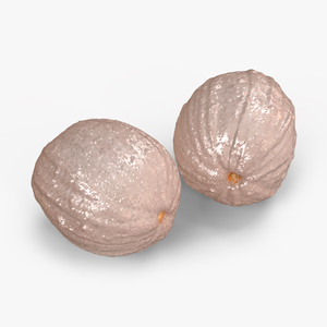 Peeled Lychee Fruit 3D model