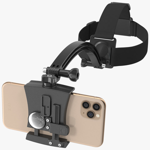 Head Mount Smartphone Holder with Phone 3D model