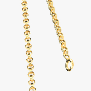 3D Rolo Jewelry Chain Gold model