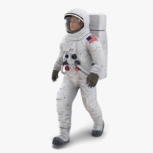 3D model Astronaut NASA Wearing Spacesuit A7L Rigged 2