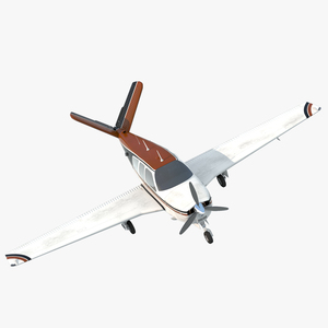 Civil Utility Aircraft Beechcraft Bonanza S35 V Tail 3 3D model