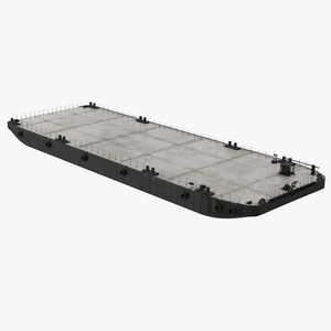 Flat Top Barge 3D model