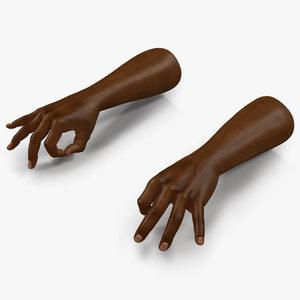 African Man Hands Pose 5 3D model