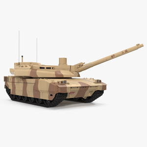 3D French Army Tank AMX 56 Leclerc Rigged model