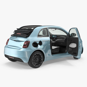 3D model Fiat 500 Cabrio LaPrima Rigged