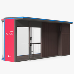 3D Antivirus Bus Shelter Rigged model