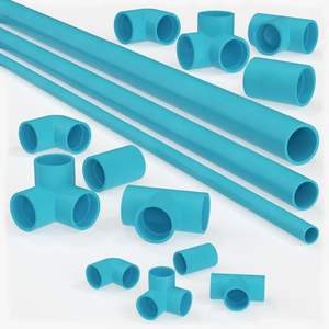 3D model Plumbing PVC Pipes and Fittings Set