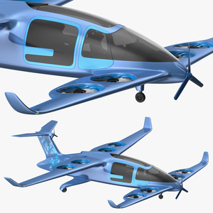 3D model Modern Passenger Drone Concept Blue