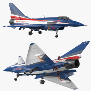 3D model PLAAF J10 Vigorous Dragon Aerobatic Team