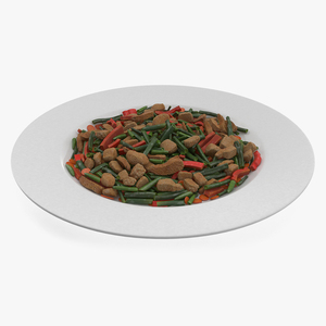 Chicken Fried Vegetables 3D model