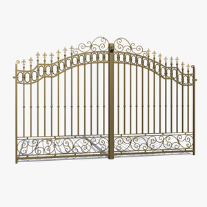 3D model Gilded Wrought Iron Gates