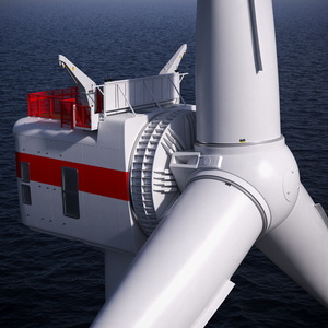 3D Crane Seasight Davits on Offshore Wind Turbine