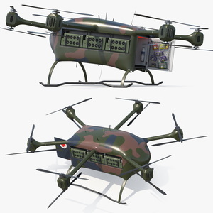 Tactical Medical Transport Drone 3D