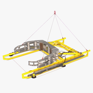 3D model Offshore Subsea Excavation Cutter Rigged