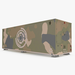 3D model Military Containerized Data Center Simple Interior