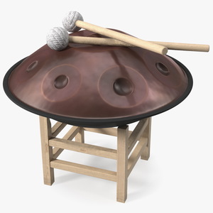 3D Hang instrument on Wooden Stand