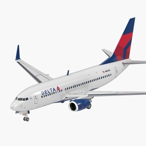 Boeing 737 700 with Interior Delta Air Lines 3D model