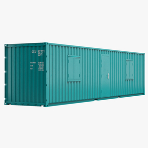 Container Office Green 3D