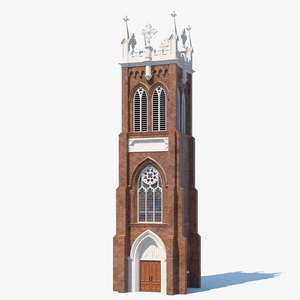 Ancient Brick Tower 3D model