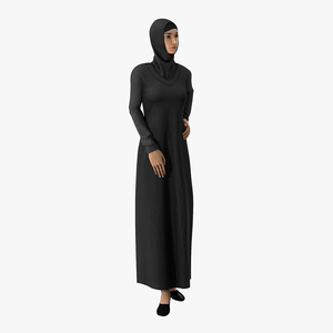 3D Arab Young Women Rigged model