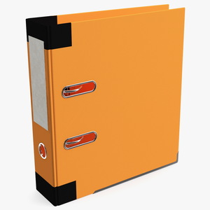 3D Hard Cover Orange Office File Folder