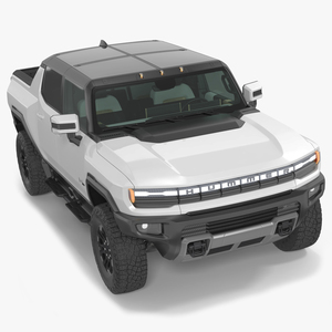 GMC Hummer EV PICKUP Lights On Rigged 3D