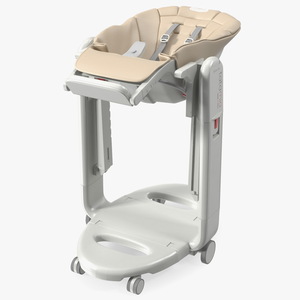 3D Baby High Chair Tatamia Horizontal Beige Rigged for Cinema 4D