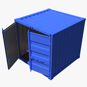 8 ft Storage Container Blue 3D