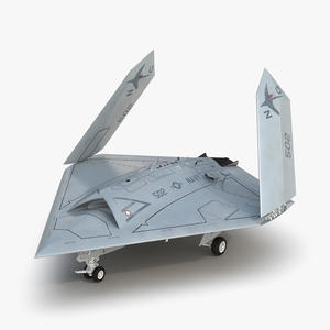 3D Northrop Grumman X-47B UAV Rigged model