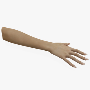 3D Caucasian Female Hand Base Pose