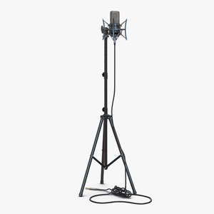 3D Condenser Microphone and Stand Generic model