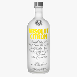 3D Absolut Citron Lemon Flavoured Vodka