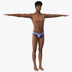 Light Skin Young Man T Pose 3D