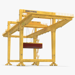 3D Port Container Gantry Crane and Container