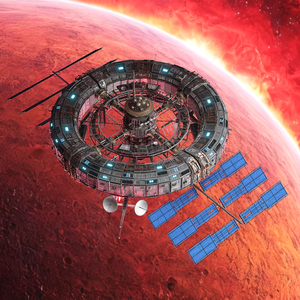 Futuristic Space Station Structure 3D model