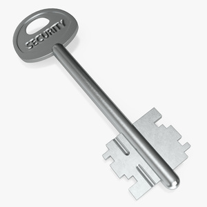 3D Door Lock Key model