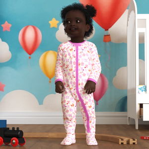 Toddler Black Girl in Full Bodysuit Standing 3D model