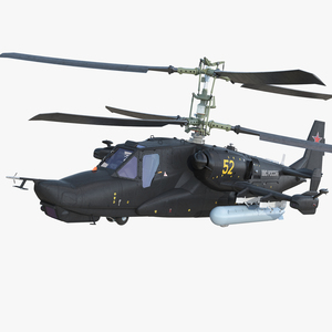Kamov Ka 52 or Alligator Russian Attack Helicopter Rigged 3D