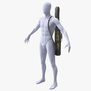 3D Hunter Gun Carry Bag on Mannequin model