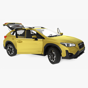 Subaru XV Crosstrek SUV 2020 Yellow Rigged 3D